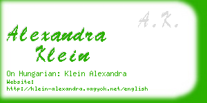 alexandra klein business card